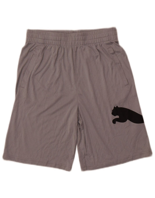 Спортивные шорты PUMA для мальчиков с графикой 13-14 лет, XL, серые