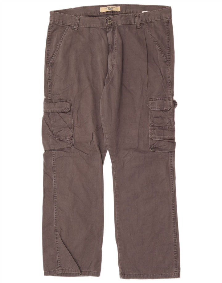 Мужские прямые брюки карго Wrangler W36 L30 серые, хлопковые