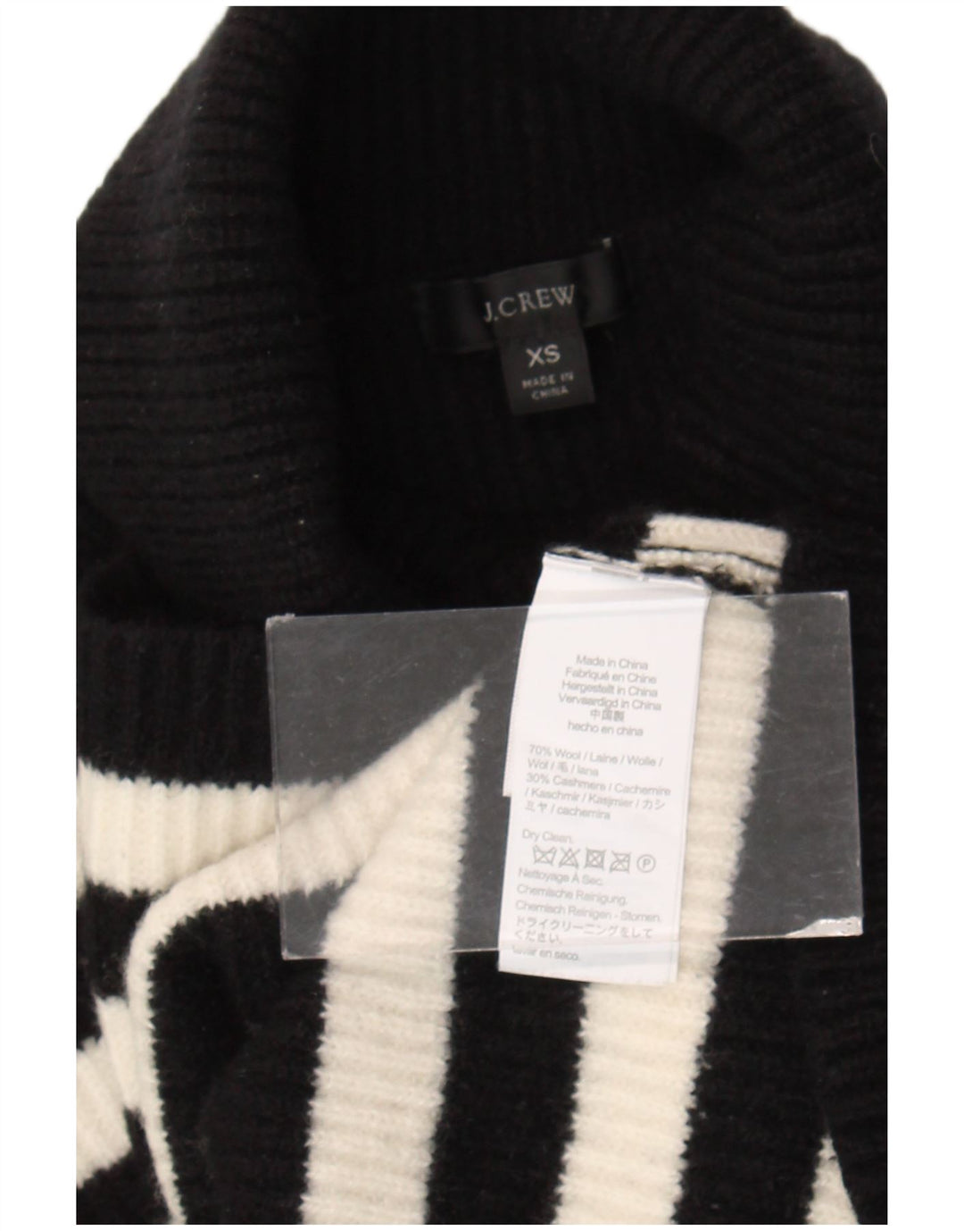 Женский свободный джемпер с коротким воротником J. CREW, Великобритания 6 XS, черный