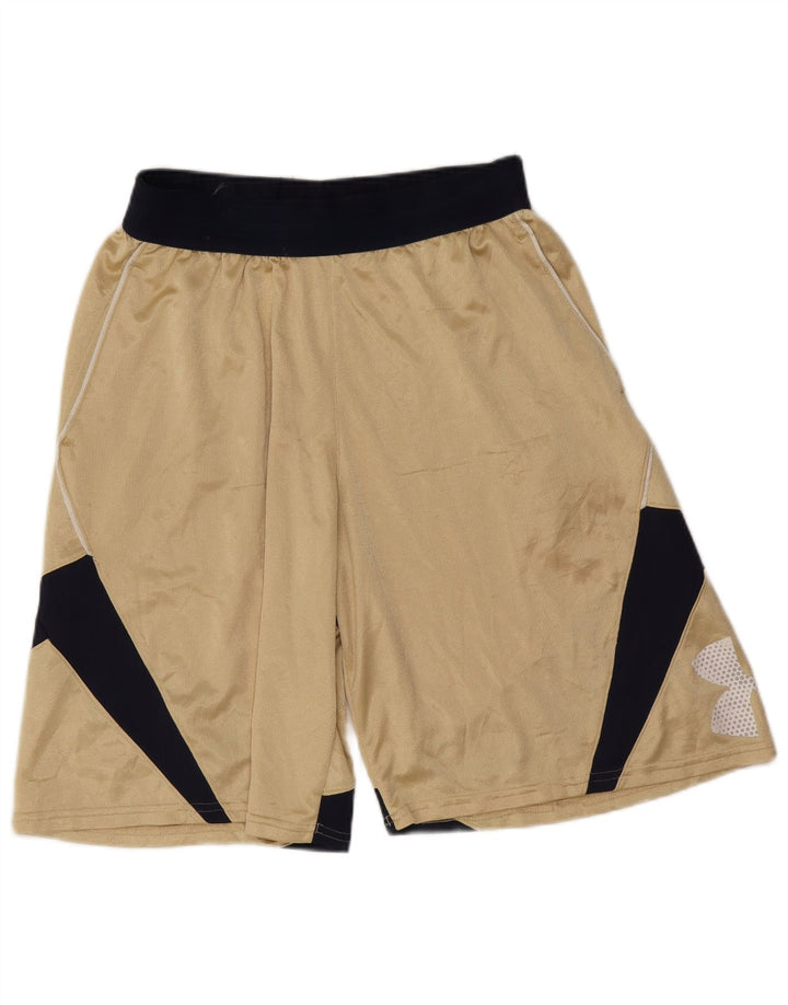 Мужские спортивные шорты с графическим рисунком Under Armour, большие золотые полиэстер с цветными блоками