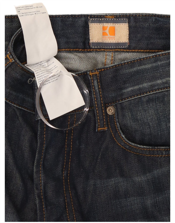 Мужские прямые джинсы Hugo Boss W33 L32, синий хлопок