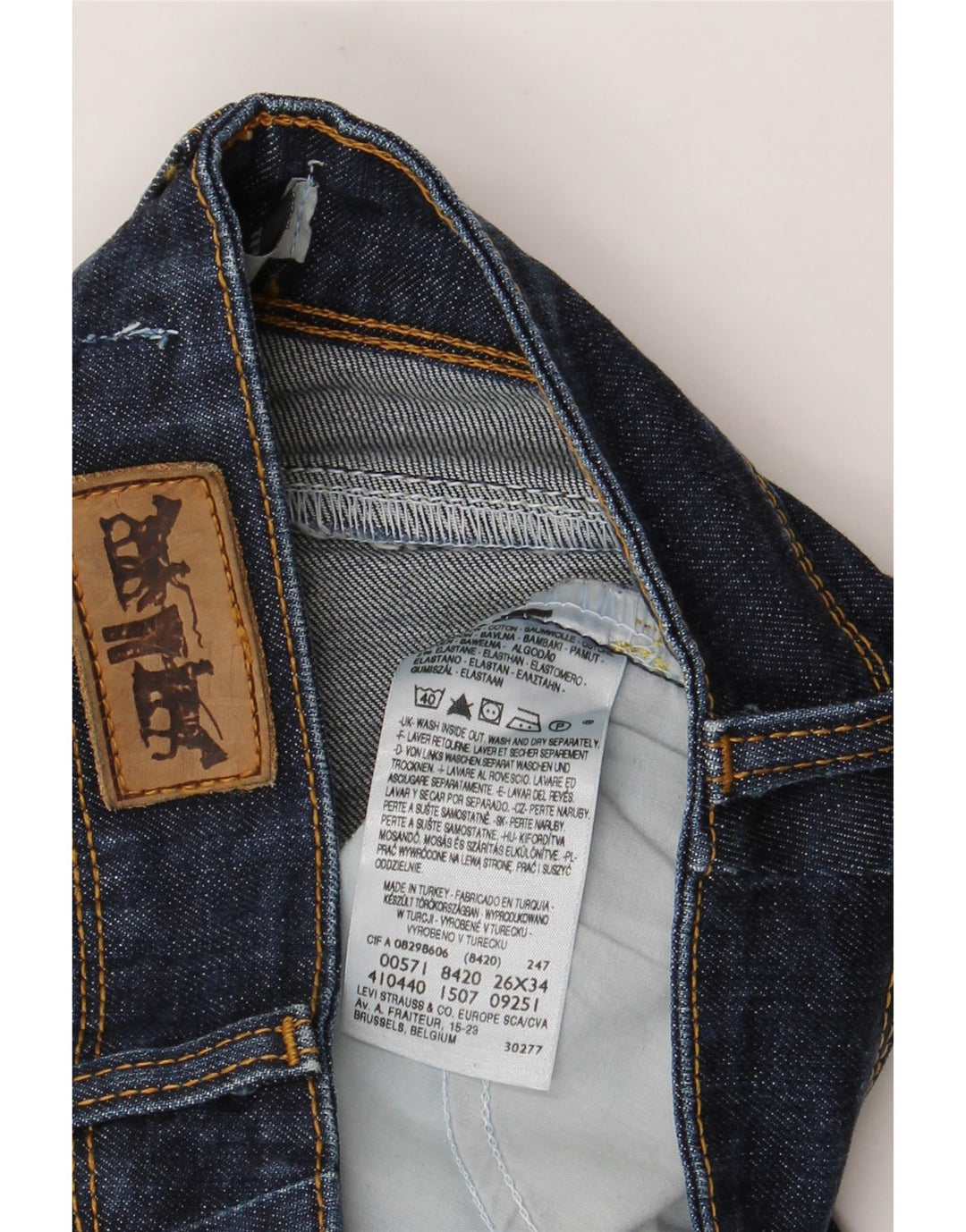 Женские узкие джинсы Levi's 571 W26 L26 синие, хлопок