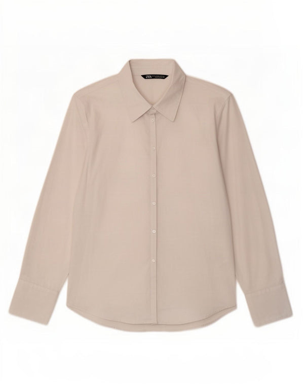 Женская рубашка Zara UK 20 2XL, белый хлопок