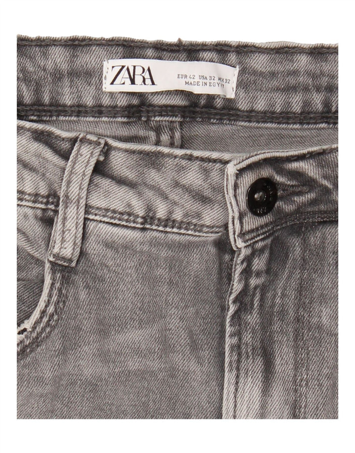 ZARA Mens Distressed Slim Jeans EU 42 Large W32 L30 Grey Cotton Vintage Zara and Second-Hand Zara from Messina Hembry 