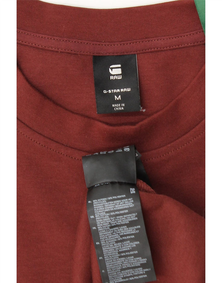 G-STAR Мужской топ с длинным рукавом, средний бордовый хлопок, хлопок