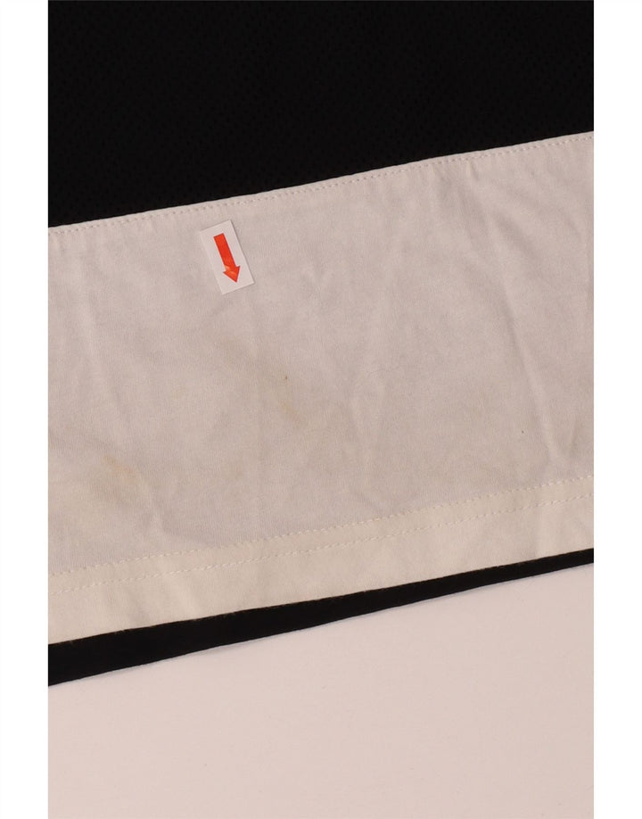 Майка NIKE для мальчиков с рисунком, 13–14 лет, размер XL, черный хлопок с цветными блоками