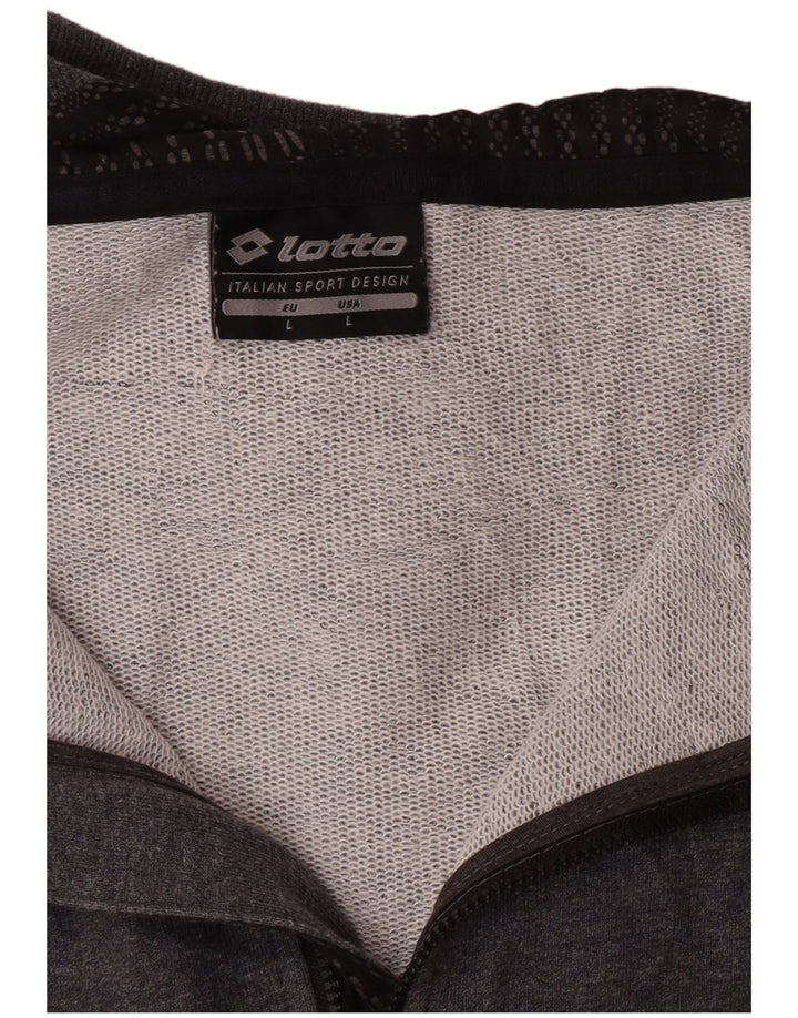 LOTTO Женский свитер с капюшоном на молнии UK 16 Большой Серый