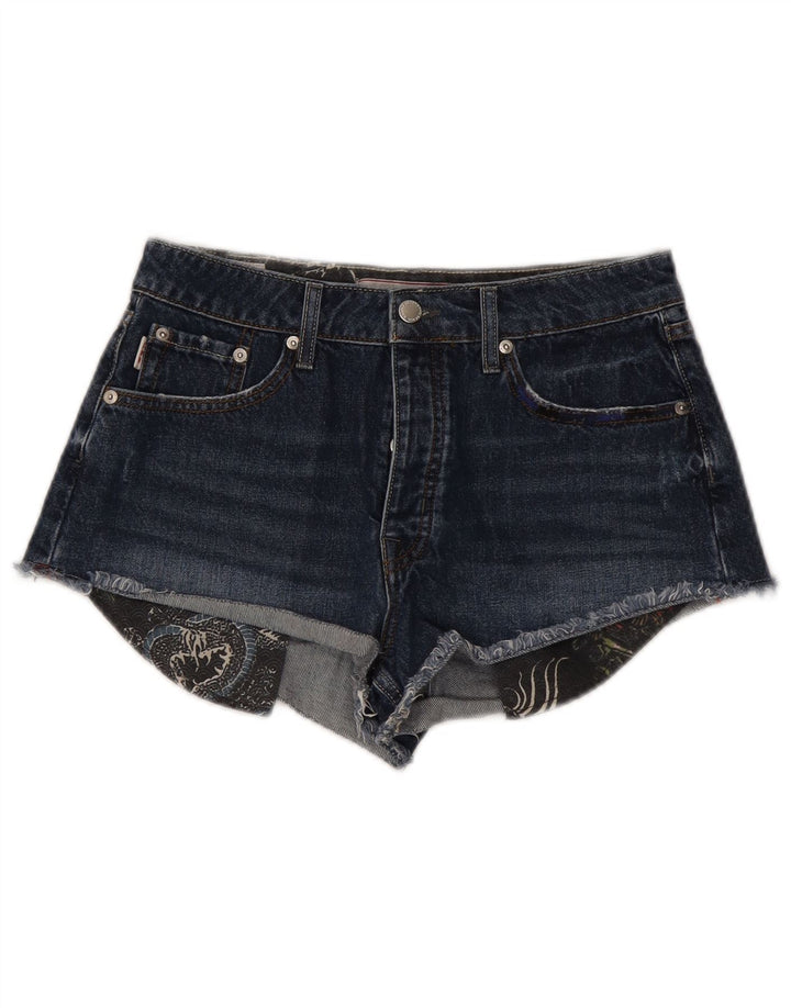 Женские джинсовые шорты Superdry W28, средний темно-синий, хлопок