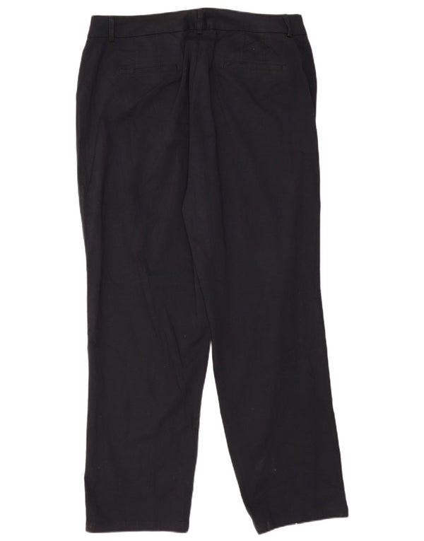 Dockers Womens Plus Size Casual Trousers US 18 2XL W40 L31 Navy Blue Cotton