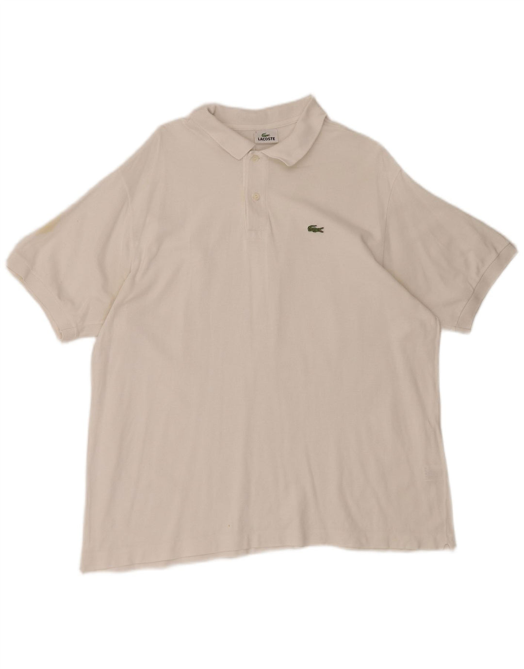 Мужская рубашка-поло Lacoste, размер 7, 2XL, белый хлопок