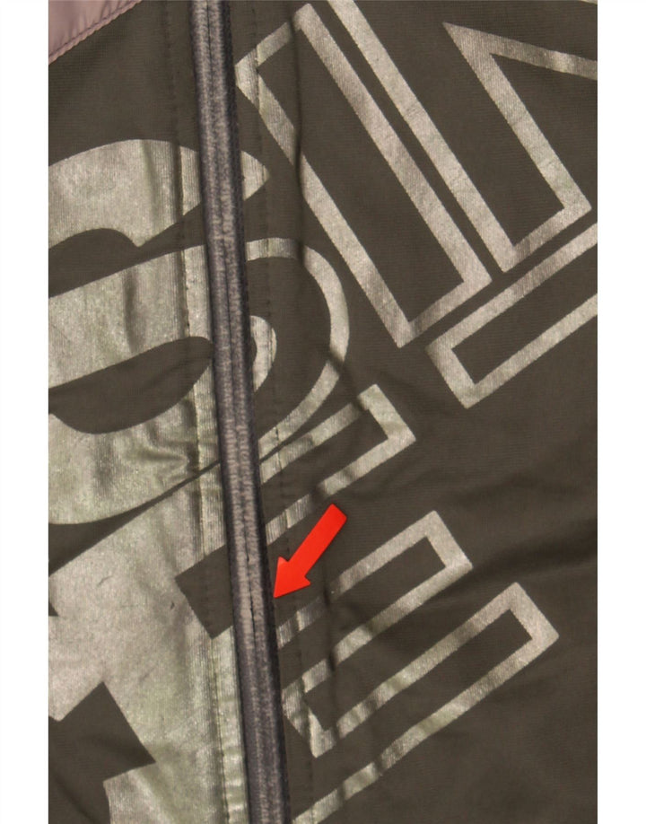 JACK & JONES Mens Graphic Tracksuit Top Jacket Medium Grey Colourblock Vintage Jack & Jones and Second-Hand Jack & Jones from Messina Hembry 