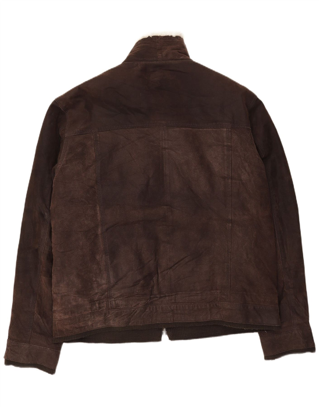 Conbipel Mens Sherpa Leather Jacket IT 56 2XL Brown Leather