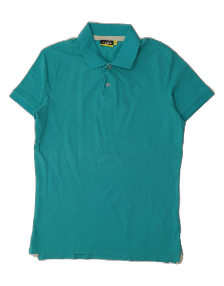 DIADORA Mens Polo Shirt Medium Blue Cotton Vintage Diadora and Second-Hand Diadora from Messina Hembry 