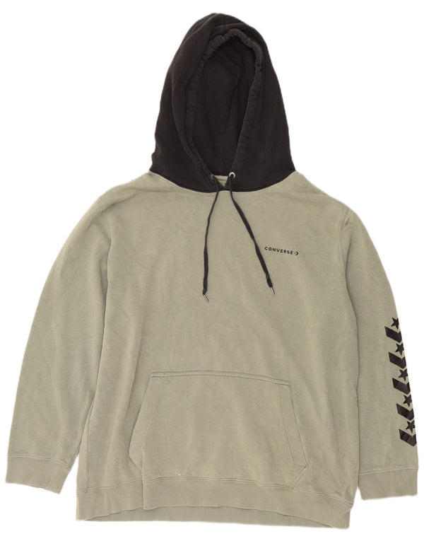 Мужской джемпер с капюшоном Converse 2XL, цвет бежевый, цветной блок