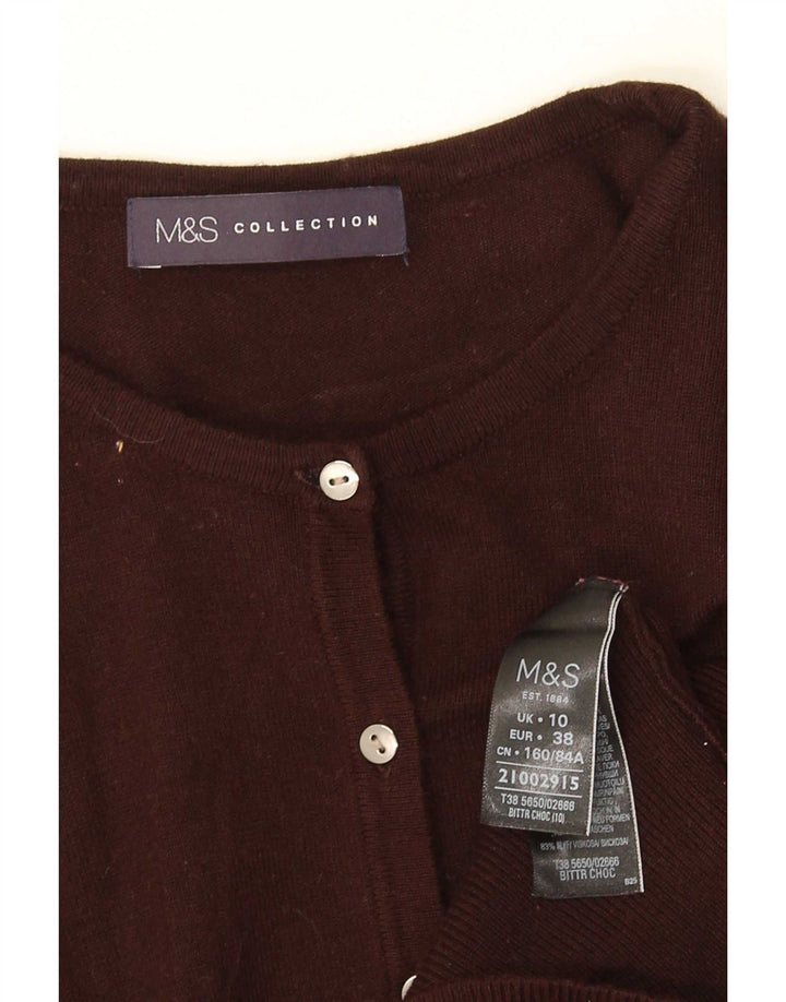 Женский кардиган Marks & Spencer UK 10, маленький коричневый вискоза