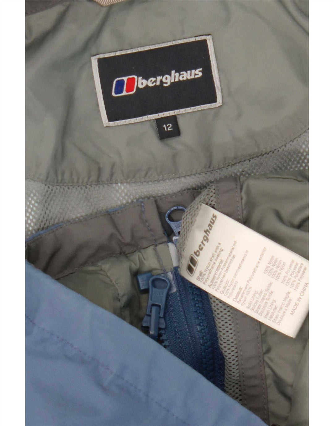 Женская дождевик с капюшоном Berghaus UK 12, средний синий нейлон