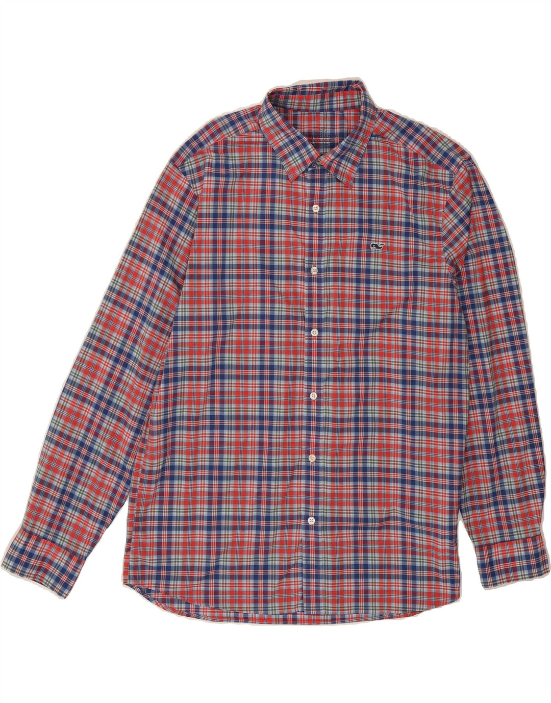 VINEYARD VINES Mens Shirt Large Multicoloured Check Nylon Vintage Vineyard Vines and Second-Hand Vineyard Vines from Messina Hembry 