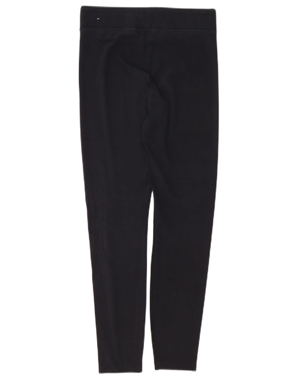 Женские леггинсы с рисунком NIKE UK 14, средний размер, черный хлопок, черный