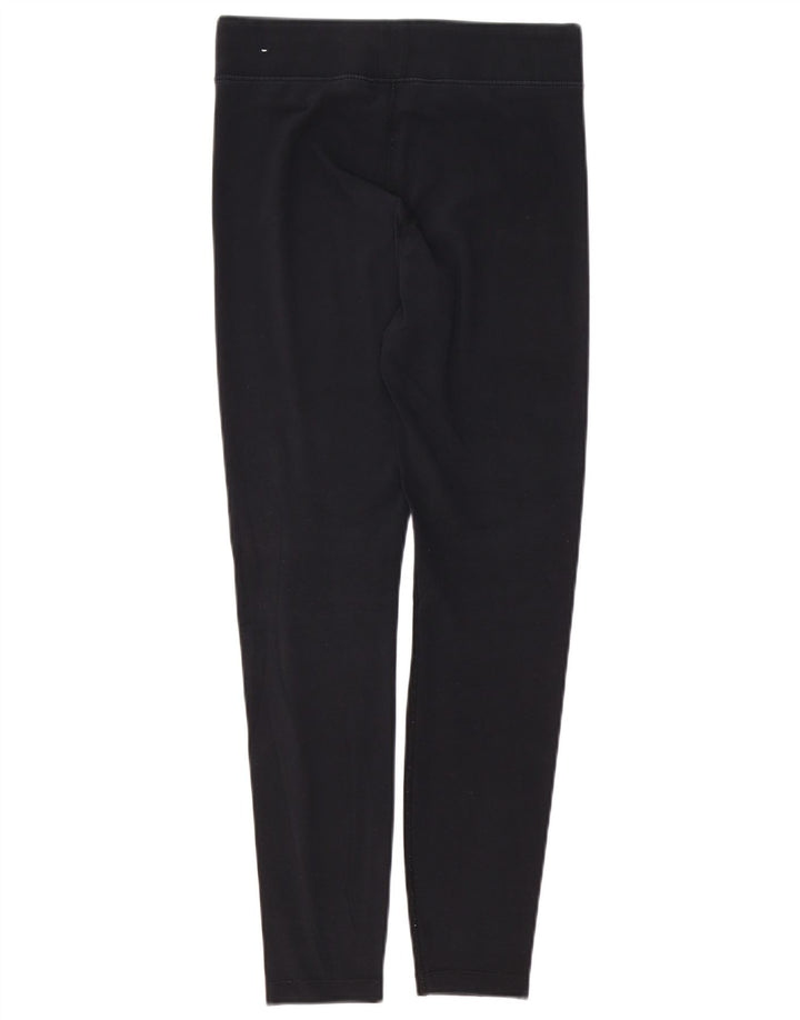 Женские леггинсы с рисунком NIKE UK 14, средний размер, черный хлопок, черный