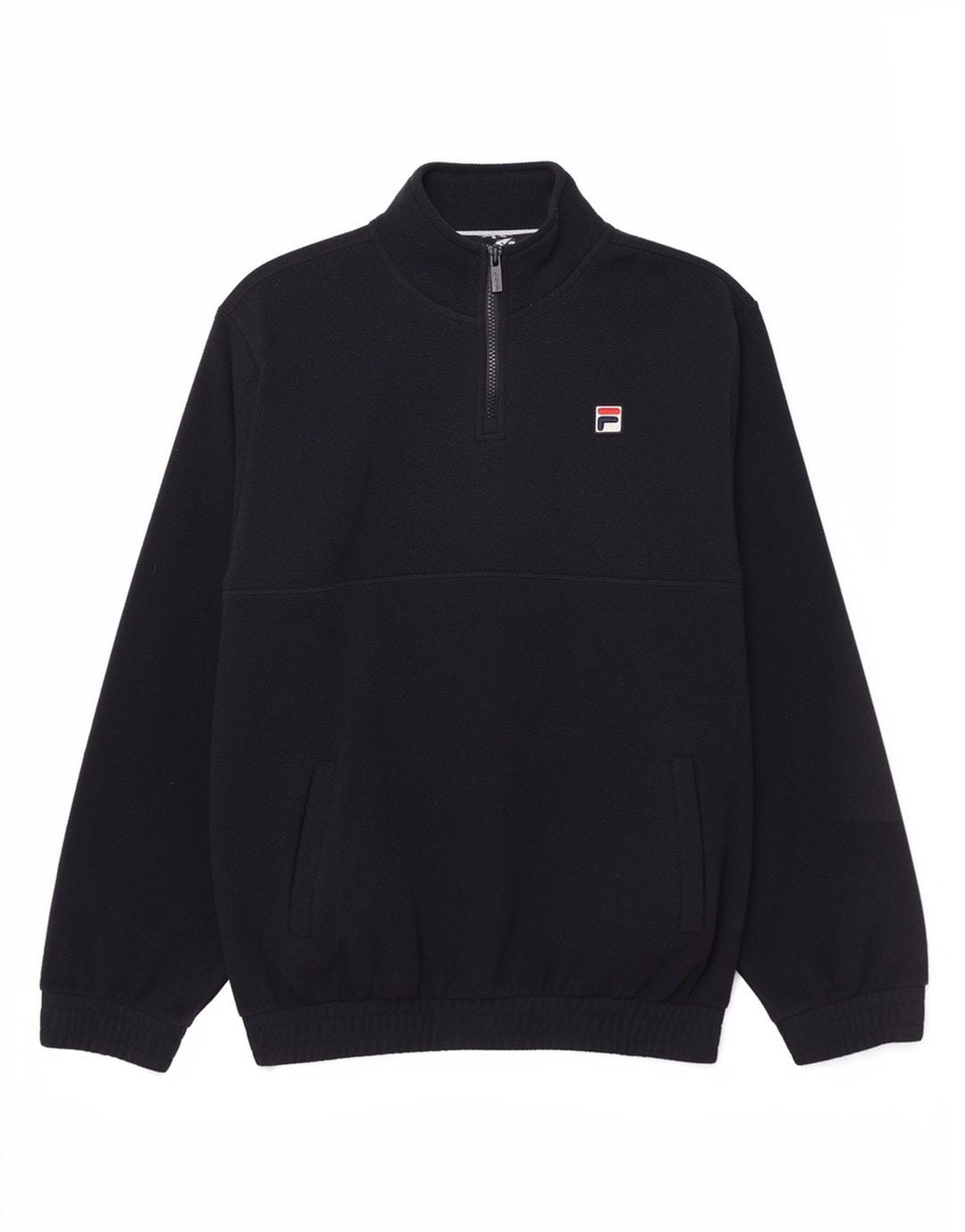 Fila Мужской флисовый джемпер с воротником на молнии, средний, темно-синий