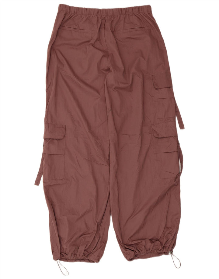 Женские широкие брюки карго Zara Medium W28 L30, коричневые, полиэстер