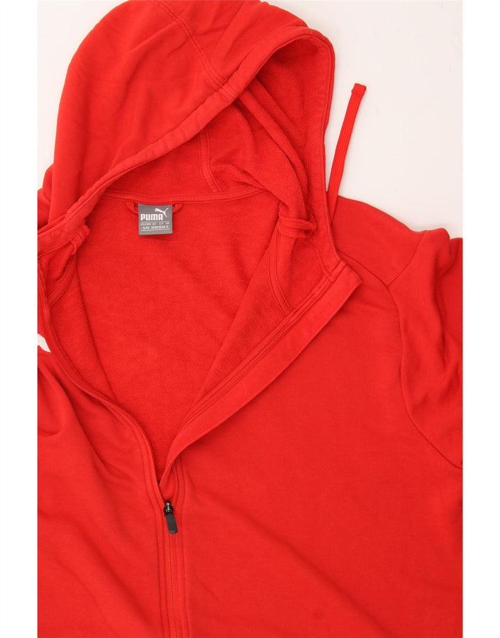 PUMA Mens Zip Hoodie Sweater XL Red Cotton Vintage Puma and Second-Hand Puma from Messina Hembry 