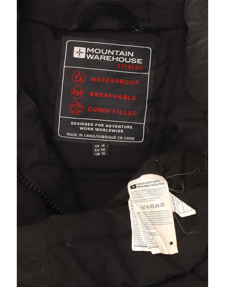 Женское стеганое пальто с капюшоном Mountain Warehouse UK 14, большой черный полиэстер