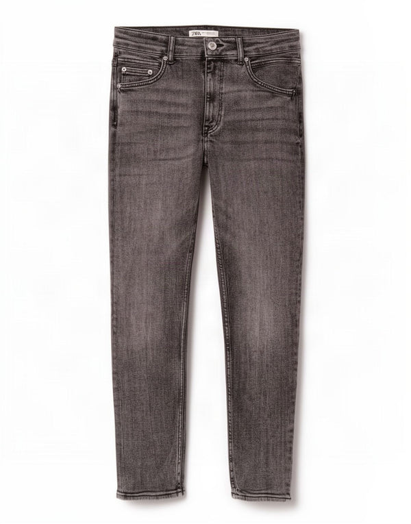 Мужские джинсы скинни узкого кроя Zara EU 42, большие W32 L28, серый хлопок