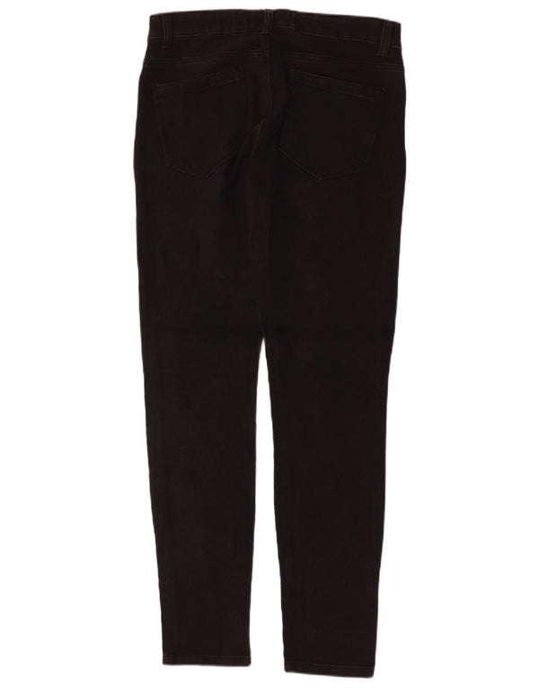 Женские джинсы скинни Zara UK 14, большие размеры W32 L31, черный хлопок