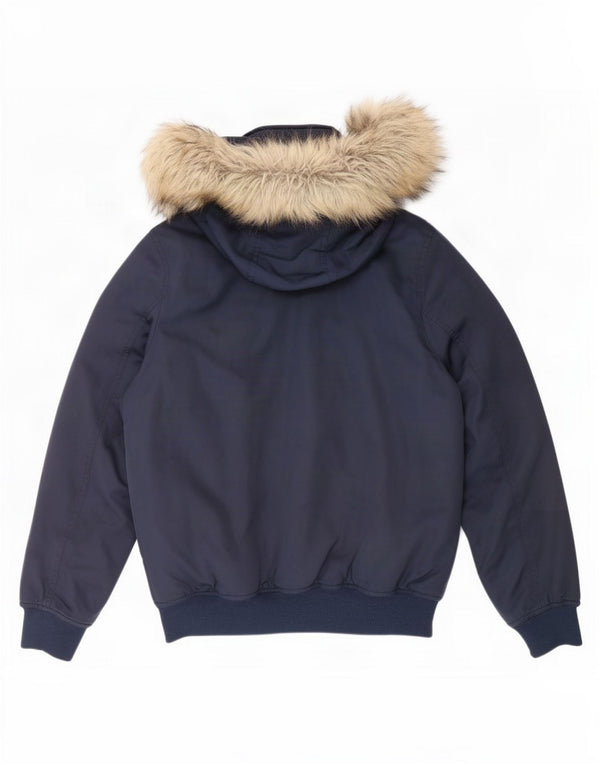 Мужская стеганая куртка с капюшоном Tommy Hilfiger UK 34 XS Темно-синий полиэстер