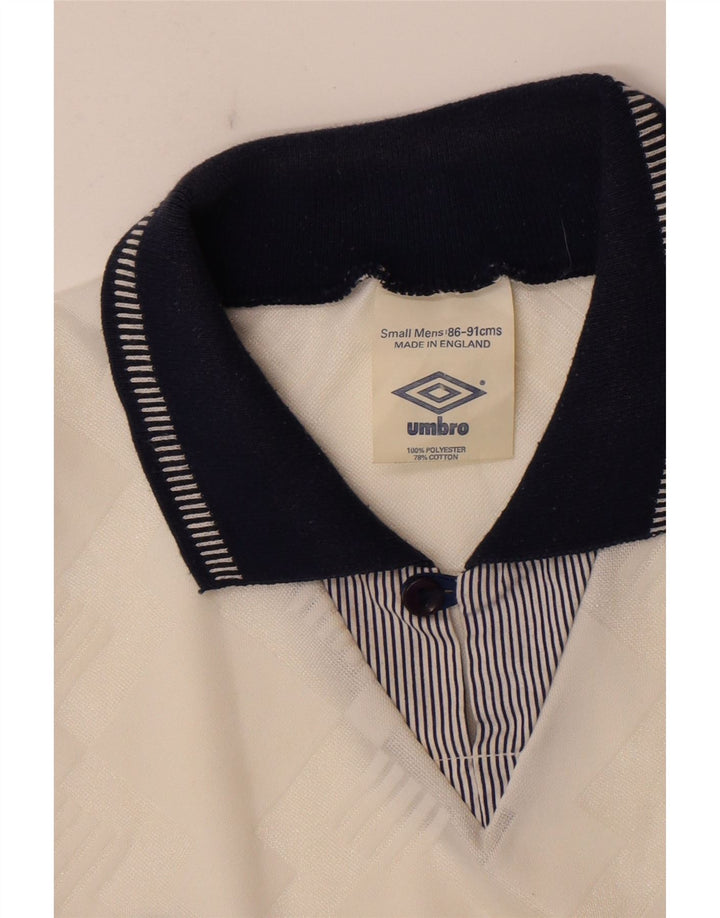 Мужской трикотажный топ с рисунком Umbro, Англия, 1990-1992 гг., маленький белый, спортивный