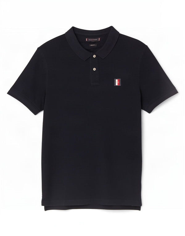 Мужская рубашка-поло обычного кроя Tommy Hilfiger XL, темно-синяя, хлопок