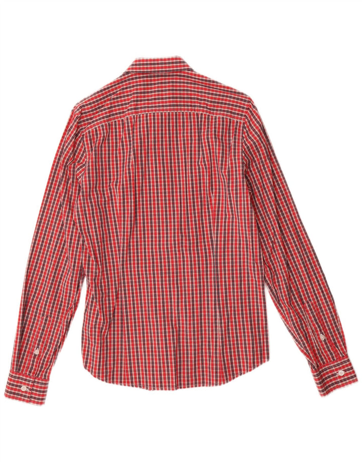 Мужская рубашка Calvin Klein Jeans в красную клетку, хлопковая, среднего размера