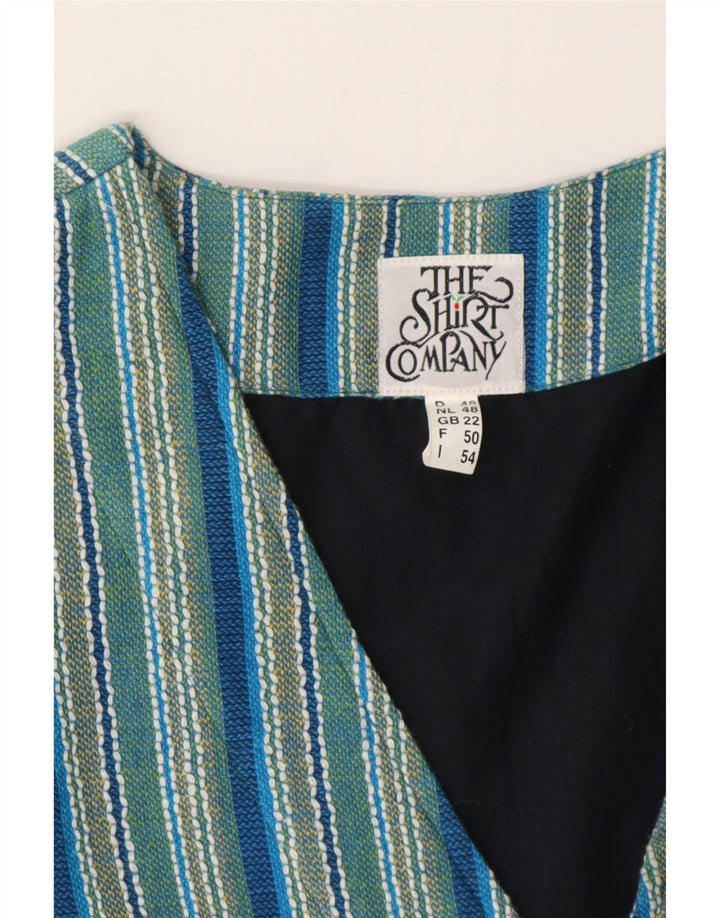 Женский жилет THE SHIRT COMPANY UK 22 3XL в синюю полоску