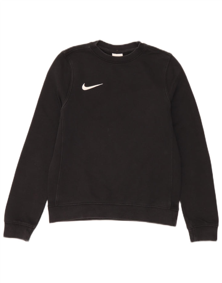 Свитшот Nike для мальчиков 10–11 лет, средний черный, хлопок, хлопковый