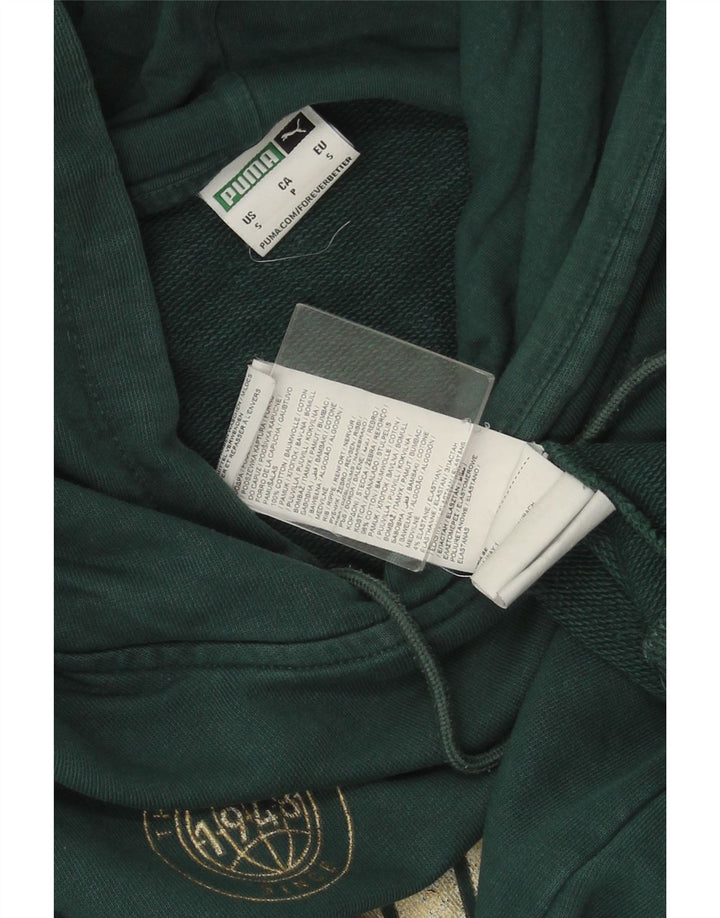 Мужской джемпер с капюшоном PUMA, маленький зеленый, хлопок