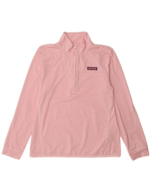 VINEYARD VINES Женский спортивный костюм-пуловер UK 14, средний розовый в полоску