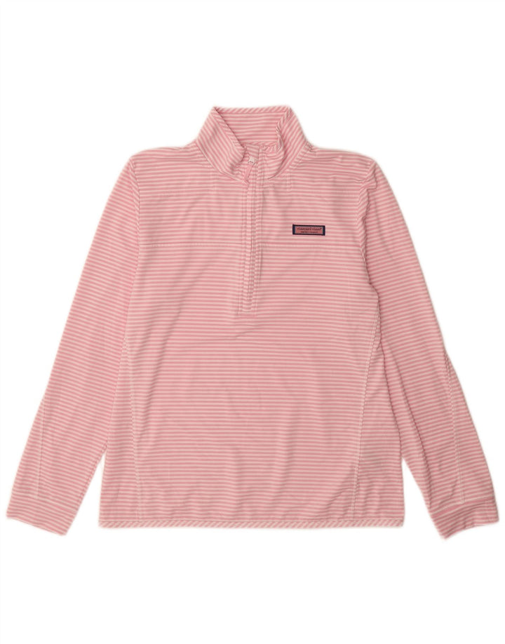 VINEYARD VINES Женский спортивный костюм-пуловер UK 14, средний розовый в полоску