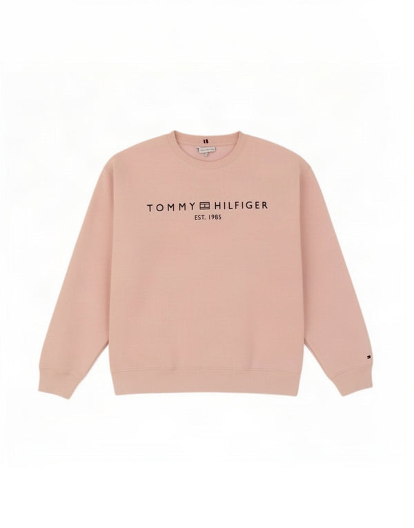 Женский свитер с рисунком Tommy Hilfiger UK 18 XL, розовый хлопок