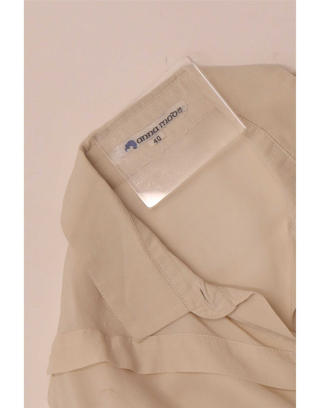 Винтажная женская блузка-рубашка IT 40, маленькая Off White