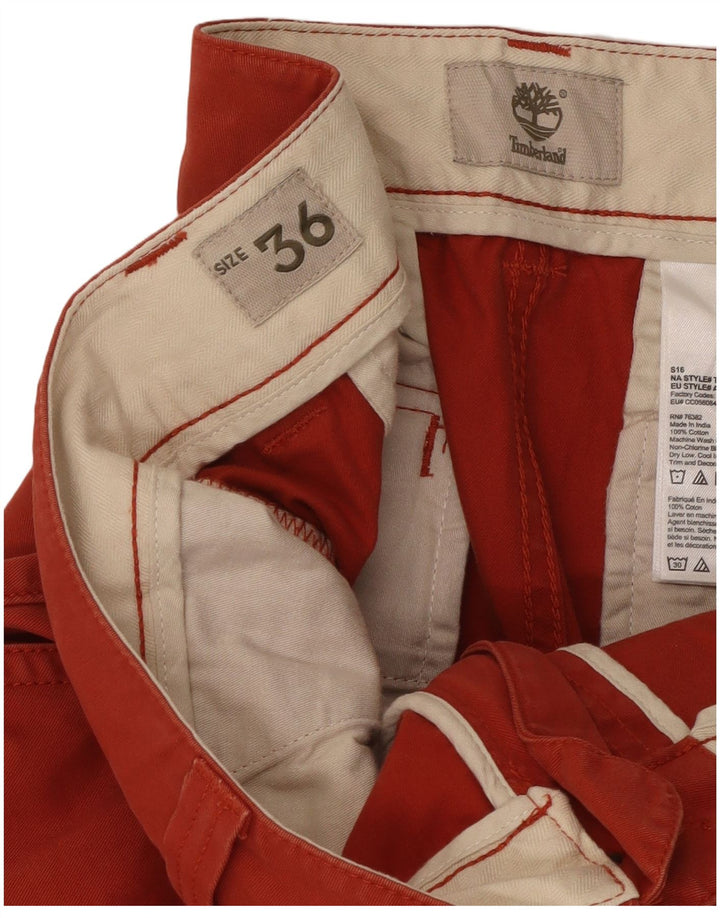Мужские шорты карго Timberland W36, большие красные, хлопок