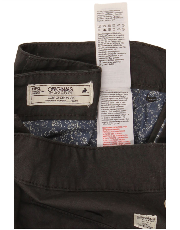 Мужские шорты чинос JACK & JONES стандартного кроя W36, большие черные, хлопковые