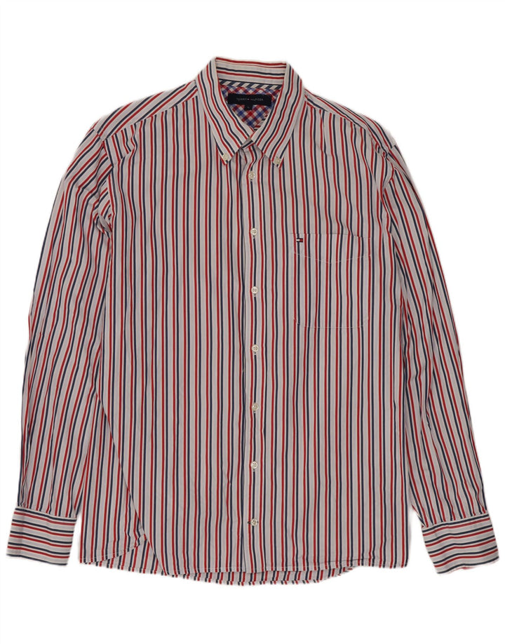 Мужская рубашка Tommy Hilfiger из хлопка в крупную разноцветную полоску