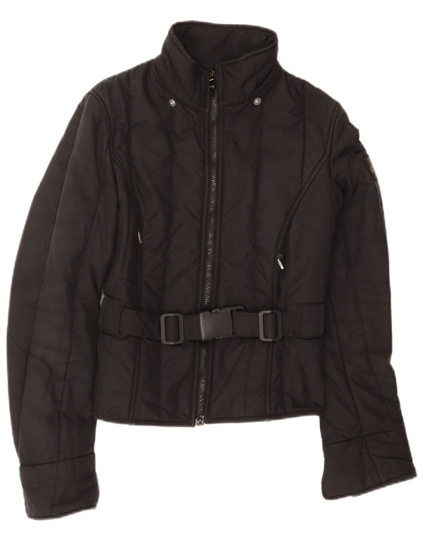 REFRIGIWEAR Женская укороченная стеганая куртка UK 10, маленькая, черная, полиамид