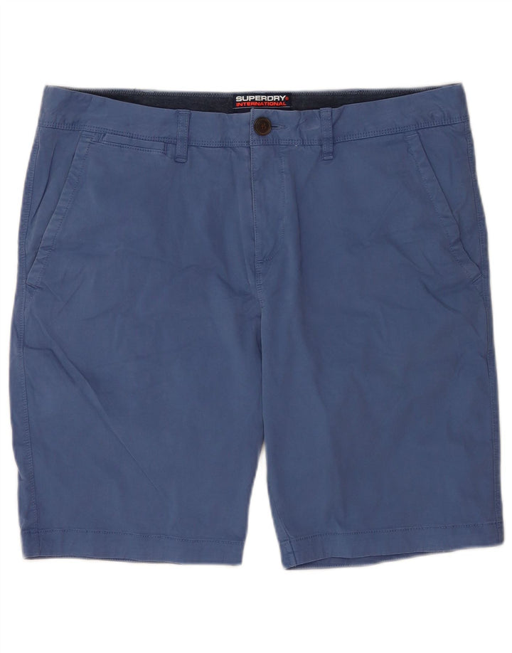 Мужские шорты чинос Superdry W34, большие синие, хлопок
