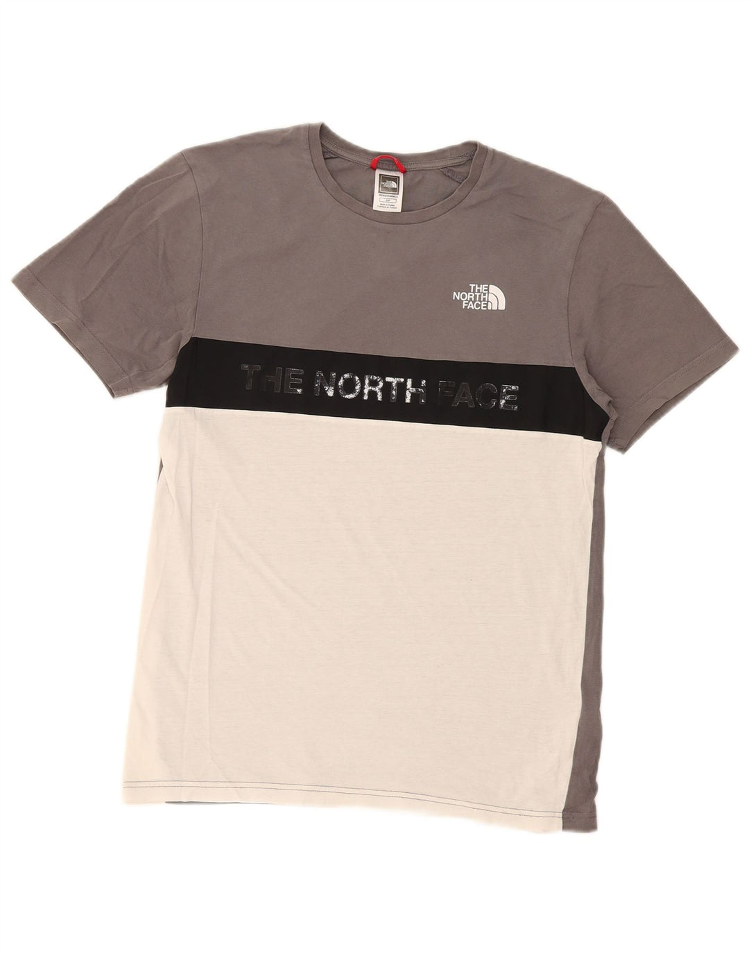 Мужская футболка с графическим рисунком The North Face, маленький серый цветной блок