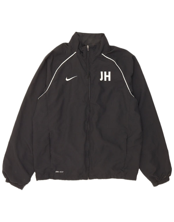 Мужская спортивная куртка Nike Dri Fit, большая черная полиэстеровая куртка