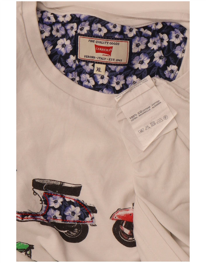 CARRERA Мужская футболка с рисунком Top XL Белый хлопок