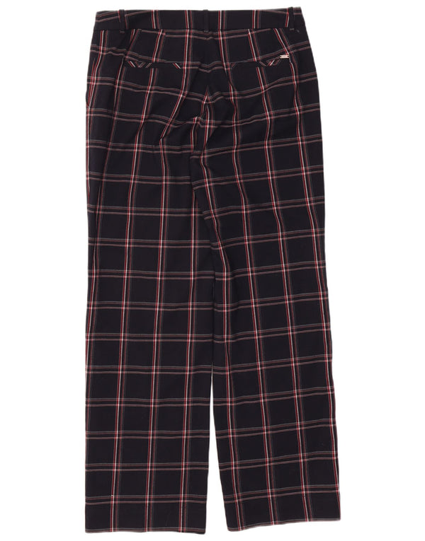 Женские прямые брюки чинос Esprit UK 14, большие W34 L31, темно-синие в клетку