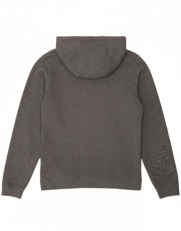 NIKE Mens Graphic Hoodie Jumper Small Grey Cotton